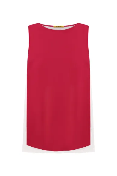 Raspberry romantic blouse made of Hakuba silk - photo