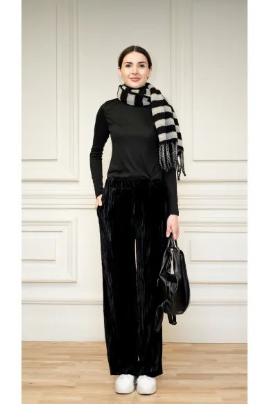 Чорні брюки на резинці Генрі - фото