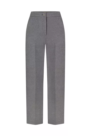 Теплые костюмные брюки серого цвета в стиле спортшик Фоджа - фото