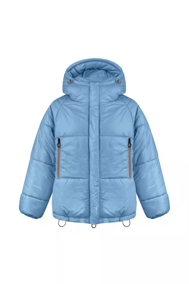 Голубая куртка с капюшоном Катама - фото
