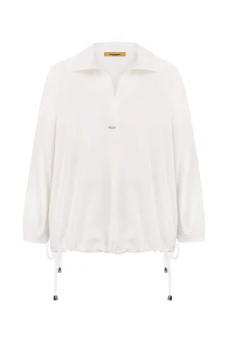 Віскозна молочна кофта оверсайз Говея