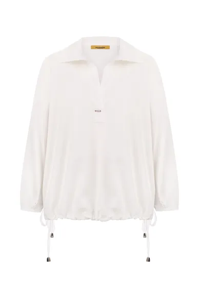 Віскозна молочна кофта оверсайз Говея - фото