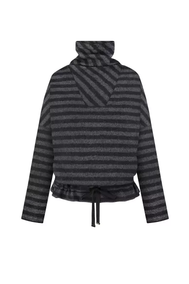 Шерстяной черно-серый кэжуал гольф Лацио - фото