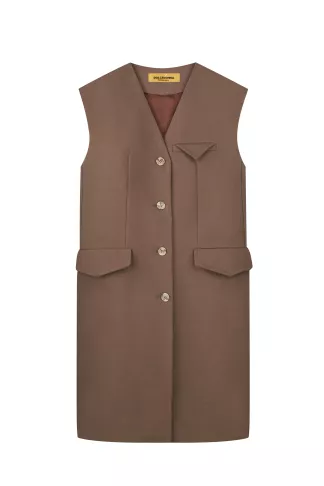 Lazio business style woolen long vest