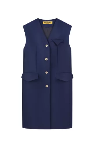 Lazio business style woolen long vest
