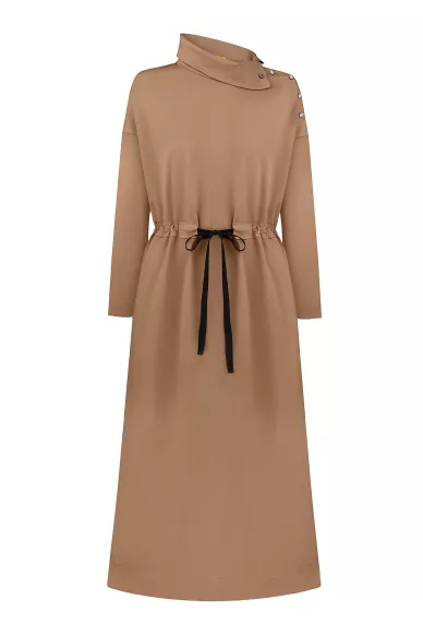 Віскозна бежева сукня в діловому стилі Гаурда - фото