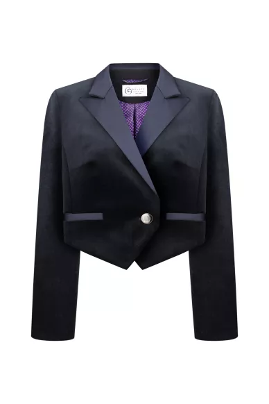 Tywin velvet cropped jacket - фото