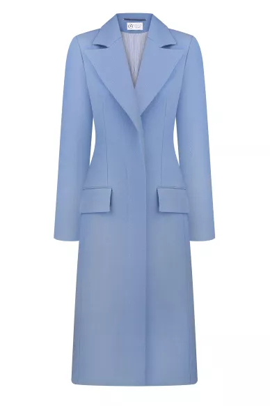 Kensington double wool crepe basic coat - фото