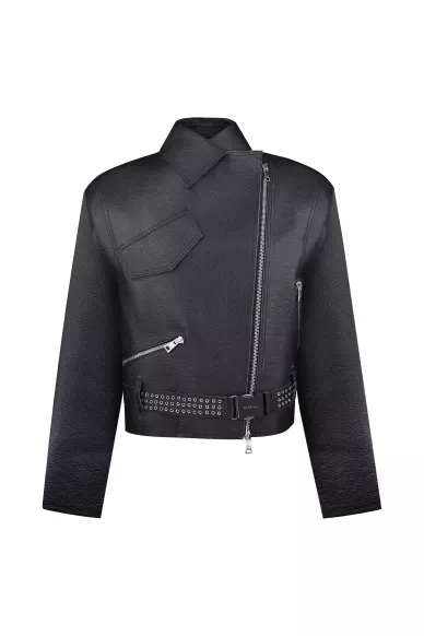 Leather biker jacket Roni - фото