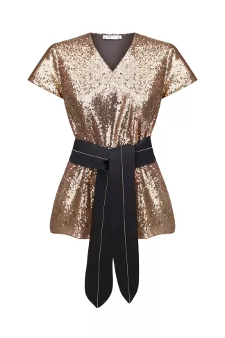 Long blouse with sequins Charlie