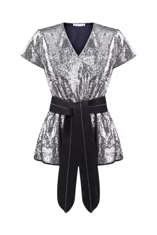 Long blouse with sequins Charlie
