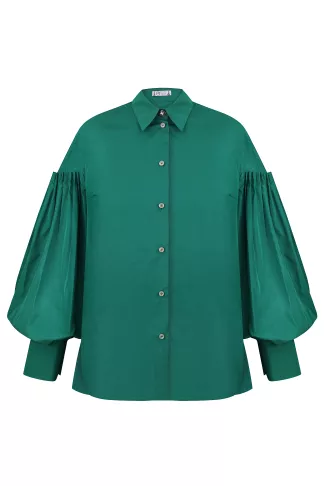 Manhattan Puff Sleeve Cotton Shirt
