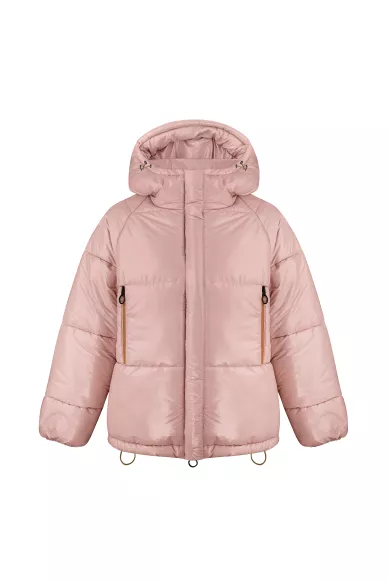 Розовая куртка с капюшоном. - фото