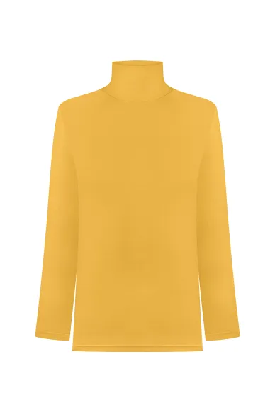 Жовтий вовняний гольф Дорія - фото