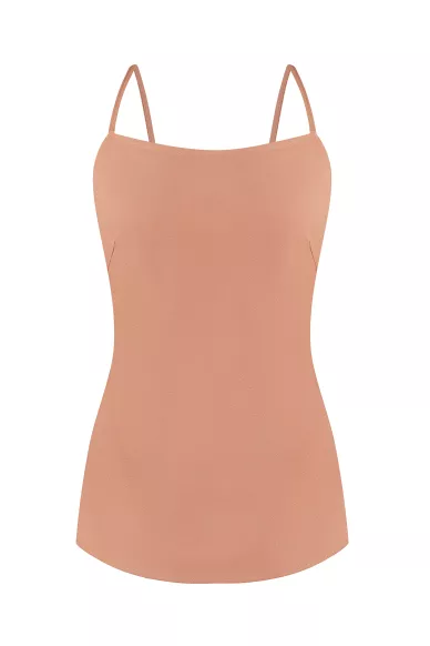 Бежева майка з креп-атласу Сейєрі - фото