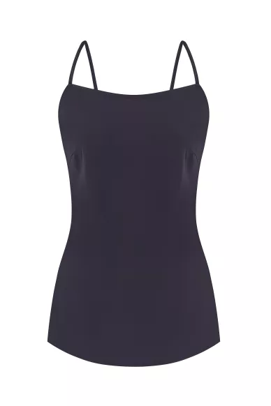 Темно-сіра майка з креп-атласу Сейєрі - фото