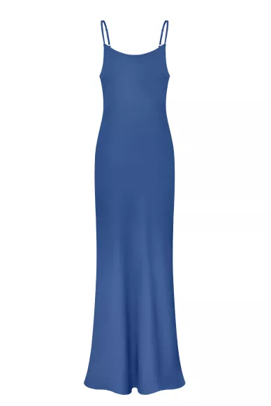 Сукня комбінація синього кольору Сейєрі - фото