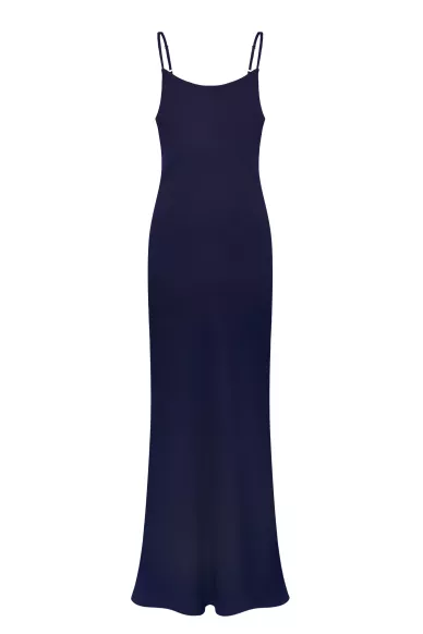 Чорна сукня комбінація з креп-атласу Сейєрі - фото