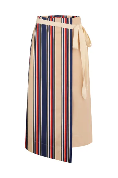 Asymmetrical striped cotton skirt with a hint of Amy - photo