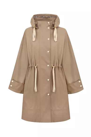 Cavan Safari Style Hooded Sand Raincoat - photo