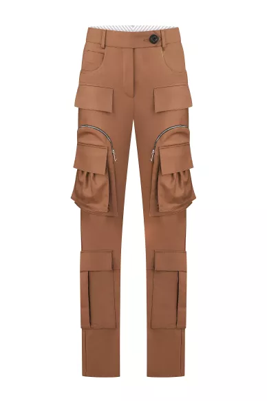 Brown wool cargo pants Mep - фото