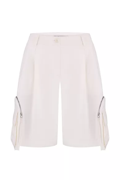Gwindor white cotton bermuda shorts - фото