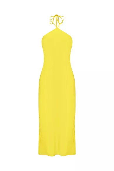 Leia's yellow silk dress - фото