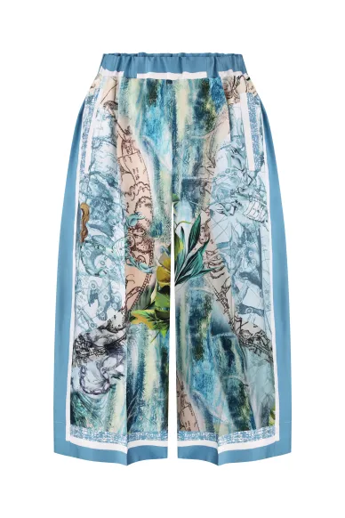 Marela printed silk culottes - фото