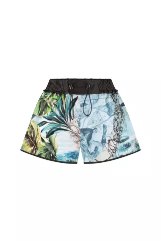 Heidi printed silk shorts