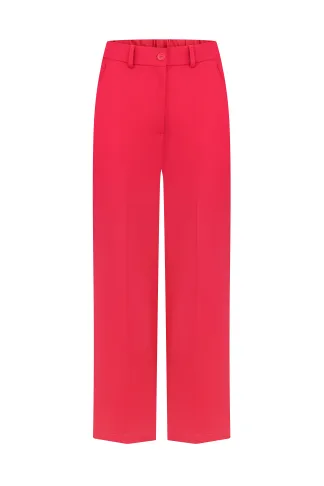 Rimmel raspberry cotton cropped trousers