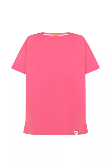 Рожева бавовняна оверсайз футболка Тайлер - фото