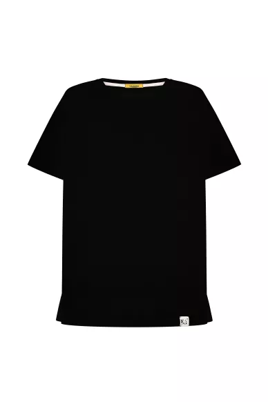 Чорна бавовняна оверсайз футболка Тайлер - фото