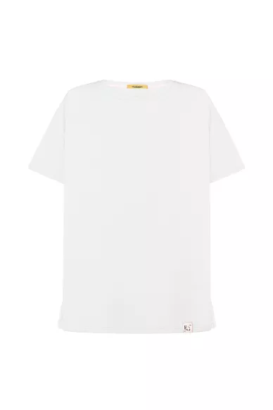 Біла бавовняна оверсайз футболка Тайлер - фото