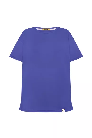 Фіолетова бавовняна оверсайз футболка Тайлер - фото