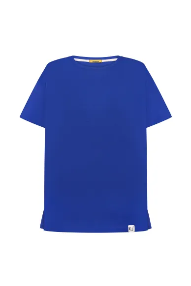 Tyler blue cotton oversized t-shirt - photo