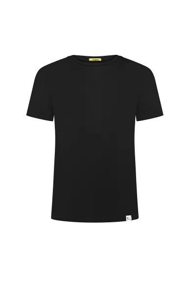 Norman black cotton fitted t-shirt - photo