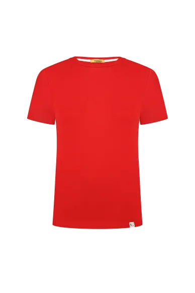 Norman red cotton fitted t-shirt - photo