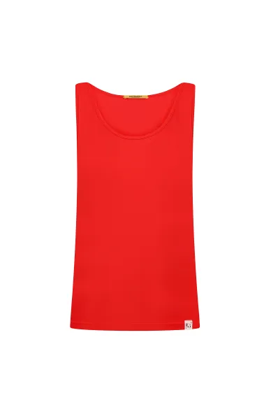 Tod's red viscose basic tank top - photo