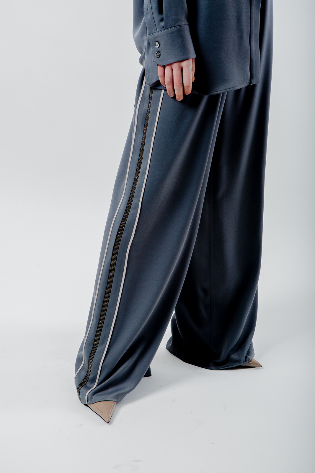 Crepe sateen trousers Shirley