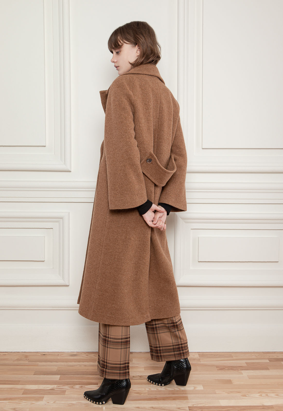 Длинное шерстяное пальто Ферли
